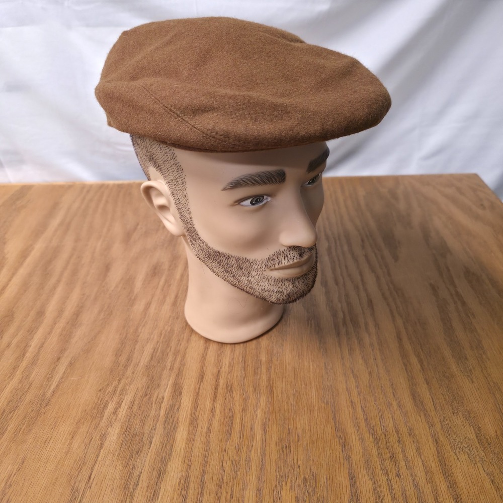 Perry Ellis Portfolio‎ Wool Blend Brown Flat Cap Size Large